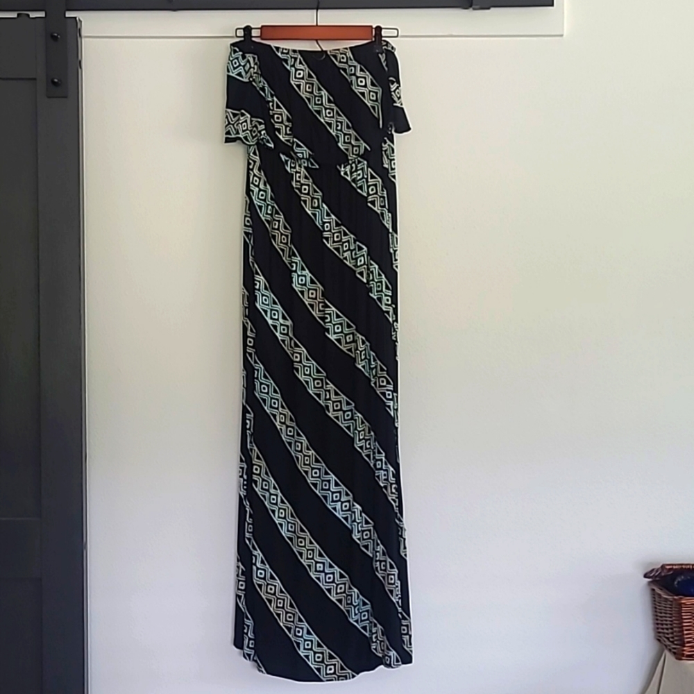 Black long Santiki strapless dress
